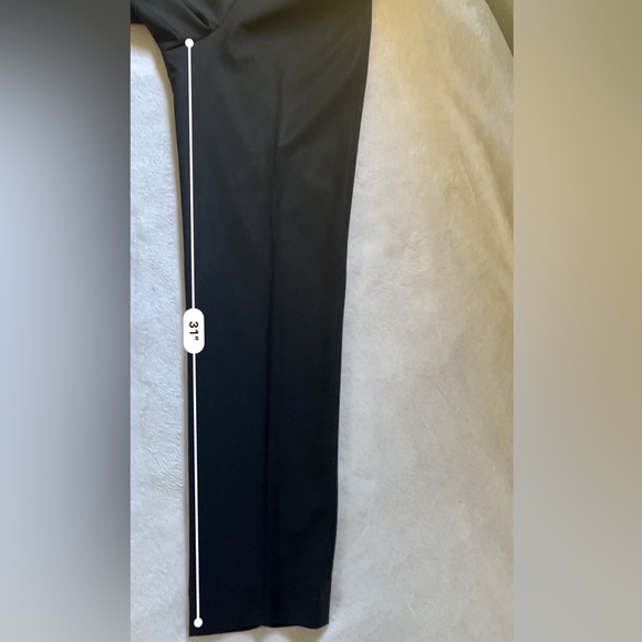 St. John Diana Wool Straight Leg Pants Size 4 Black Workwear Career - Picture 8 of 17